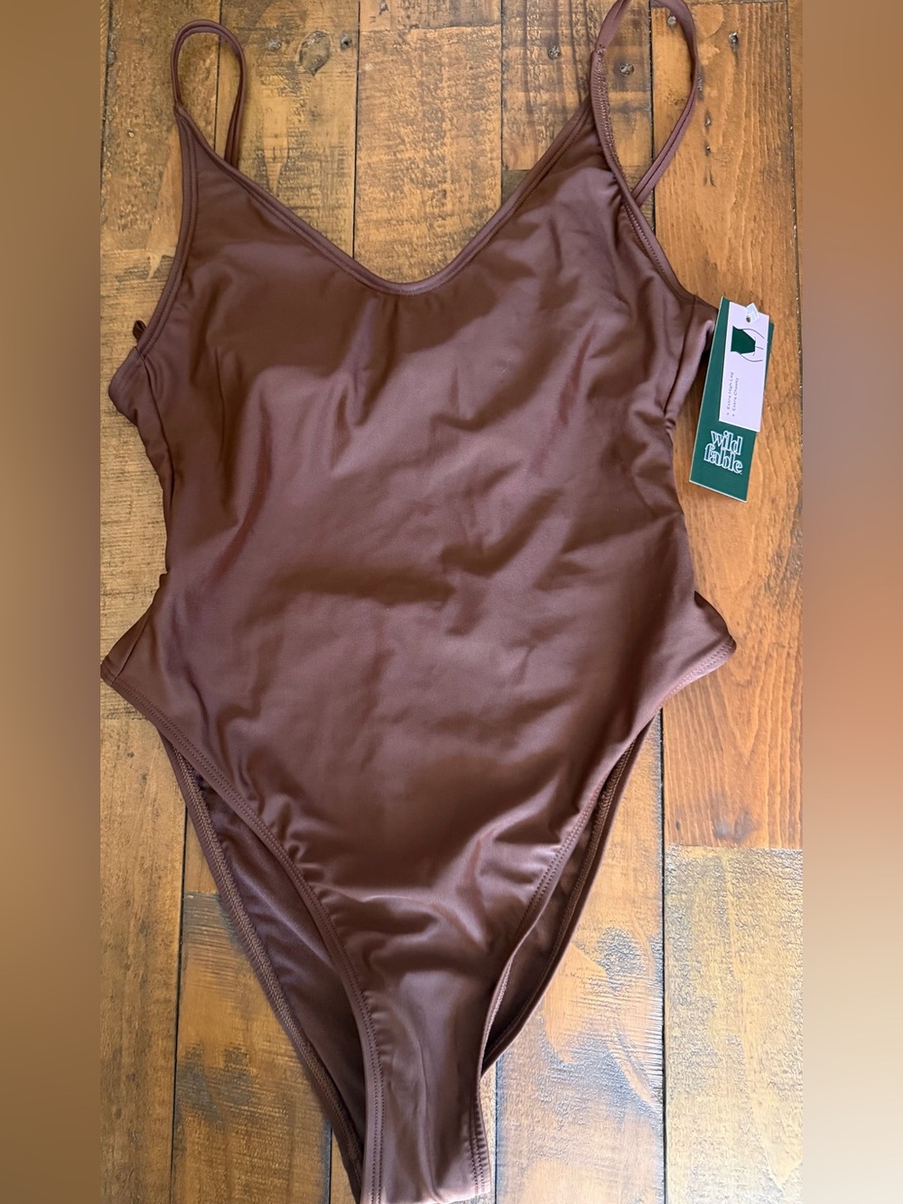 Target Women Swim One-Piece Swimsuit Brown